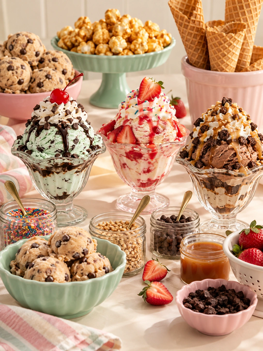 Scoop City Ice Cream Co. dessert spread